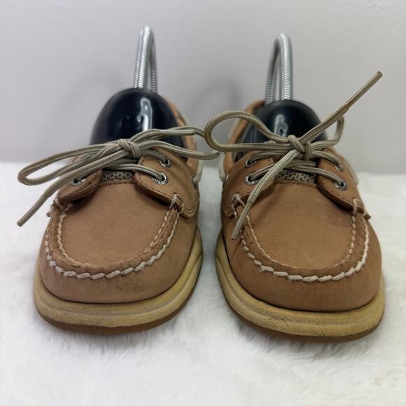 Sperry Top-Sider Intrepid 2-Eye Linen Leather Boat Shoes Women’s Size 7 - Picture 3 of 10